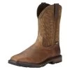 Men's Ariat 10" Groundbreaker Wide Square Toe Met Guard Steel Toe Boots -Western Fashion-Ariat 0 650 ariat 10 groundbreaker wide square toe met guard steel toe brown