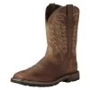 Men's Ariat 10" Groundbreaker Wide Square Toe Steel Toe Boots -Western Fashion-Ariat 0 650 ariat 10 groundbreaker wide square toe steel toe brown