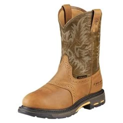 Men's Ariat 10" Workhog Pull-On Composite Toe Waterproof Boots 16 Men's Ariat 10" Workhog Pull-On Composite Toe Waterproof Boots -Western Fashion-Ariat 0 650 ariat 10 workhog pull on composite toe waterproof aged bark army green