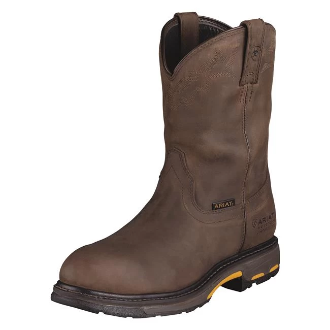 Men's Ariat 10" Workhog Pull-On Composite Toe Waterproof Boots 3 Men's Ariat 10" Workhog Pull-On Composite Toe Waterproof Boots
