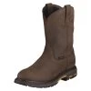 Men's Ariat 10" Workhog Pull-On Waterproof Boots -Western Fashion-Ariat 0 650 ariat 10 workhog pull on waterproof oily distressed brown