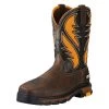 Men's Ariat 11" Intrepid VentTek Composite Toe Boots -Western Fashion-Ariat 0 650 ariat 11 intrepid venttek composite toe cocoa brown work orange