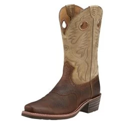 Men's Ariat 12" Heritage Roughstock Boots -Western Fashion-Ariat 0 650 ariat 12 heritage roughstock earth brown bomber