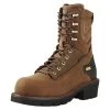 Men's Ariat 8" Powerline H2O Composite Toe Waterproof Boots -Western Fashion-Ariat 0 650 ariat 8 powerline h2o composite toe waterproof oily distressed brown