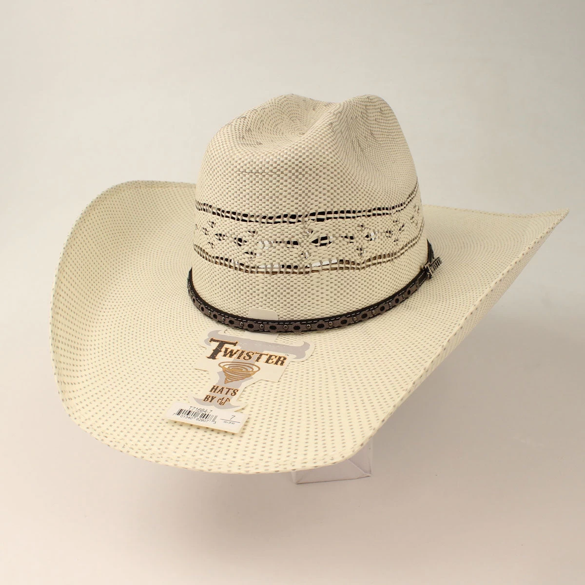 Ariat TWISTER BANGORA COWBOY HAT - IVORY/GREY 3 Ariat TWISTER BANGORA COWBOY HAT - IVORY/GREY