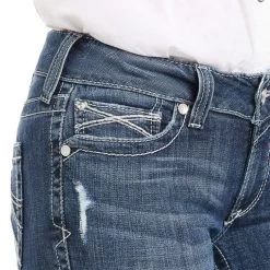 ARIAT WOMENS R.E.A.L ARROW GIANNA STRAIGHT JEANS -Western Fashion-Ariat 11212fc9fad7aa51fb6ceca56e49a465