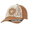 ARIAT WOMENS BALL CAP - LACED BROWN -Western Fashion-Ariat 18c5d2a782057118940e9276e5919679