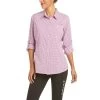 ARIAT WOMENS VENTTEK II STRIPE SHIRT-HYANCITH VIOLET CHECK -Western Fashion-Ariat 1ef70cc53c3ae97137915776e177be13