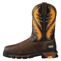Men's Ariat 11" Intrepid VentTek Composite Toe Boots -Western Fashion-Ariat 2 650 ariat 11 intrepid venttek composite toe cocoa brown work orange