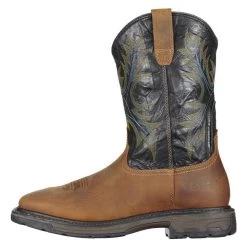 Men's Ariat 11" Workhog Wide Square Toe Steel Toe Waterproof Boots -Western Fashion-Ariat 2 650 ariat 11 workhog wide square toe steel toe waterproof aged bark black