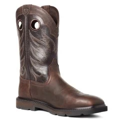 Men's Ariat Groundwork Wide Square Toe Boots -Western Fashion-Ariat 2 650 ariat groundwork wide square toe boots brown bitter brown