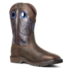 Men's Ariat Groundwork Wide Square Toe Waterproof Boots -Western Fashion-Ariat 2 650 ariat groundwork wide square toe waterproof boots brown after dark