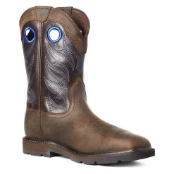 Men's Ariat Groundwork Wide Square Toe Waterproof Steel Toe Boots -Western Fashion-Ariat 2 650 ariat groundwork wide square toe waterproof steel toe boots brown after dark