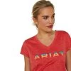 ARIAT WOMENS LAGUNA LOGO TEE SHIRT - AURA ORANGE 1 ARIAT WOMENS LAGUNA LOGO TEE SHIRT - AURA ORANGE -Western Fashion-Ariat 2eb3569e38ec982fef52449d0a8797ef