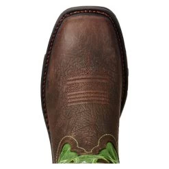 Men's Ariat 11" Workhog Wide Square Toe VentTek Composite Toe Boots -Western Fashion-Ariat 3 650 ariat 11 workhog wide square toe venttek composite toe bruin brown grass green