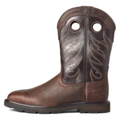 Men's Ariat Groundwork Wide Square Toe Boots -Western Fashion-Ariat 3 650 ariat groundwork wide square toe boots brown bitter brown