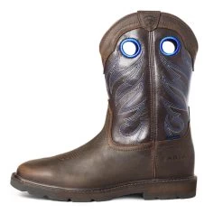 Men's Ariat Groundwork Wide Square Toe Waterproof Boots -Western Fashion-Ariat 3 650 ariat groundwork wide square toe waterproof boots brown after dark