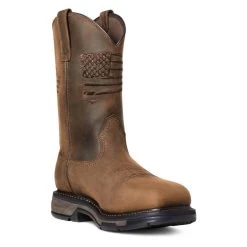 Men's Ariat WorkHog XT Patriot Waterproof Carbon Toe Boots -Western Fashion-Ariat 3 650 ariat workhog xt patriot waterproof carbon toe boots distressed brown
