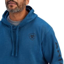 ARIAT MENS LOGO HOODIE - POSEIDON -Western Fashion-Ariat 31b2ddb1634c4b382eb6f1e7781b88d6