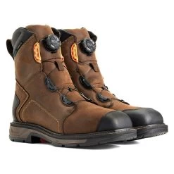Men's Ariat 8" Workhog XT BOA Composite Toe Waterproof Boots -Western Fashion-Ariat 4 650 ariat 8 workhog xt boa composite toe waterproof boots chocolate brown