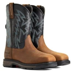 Men's Ariat Workhog XT BOA Composite Toe Boots -Western Fashion-Ariat 4 650 ariat workhog xt boa composite toe boots aged bark black