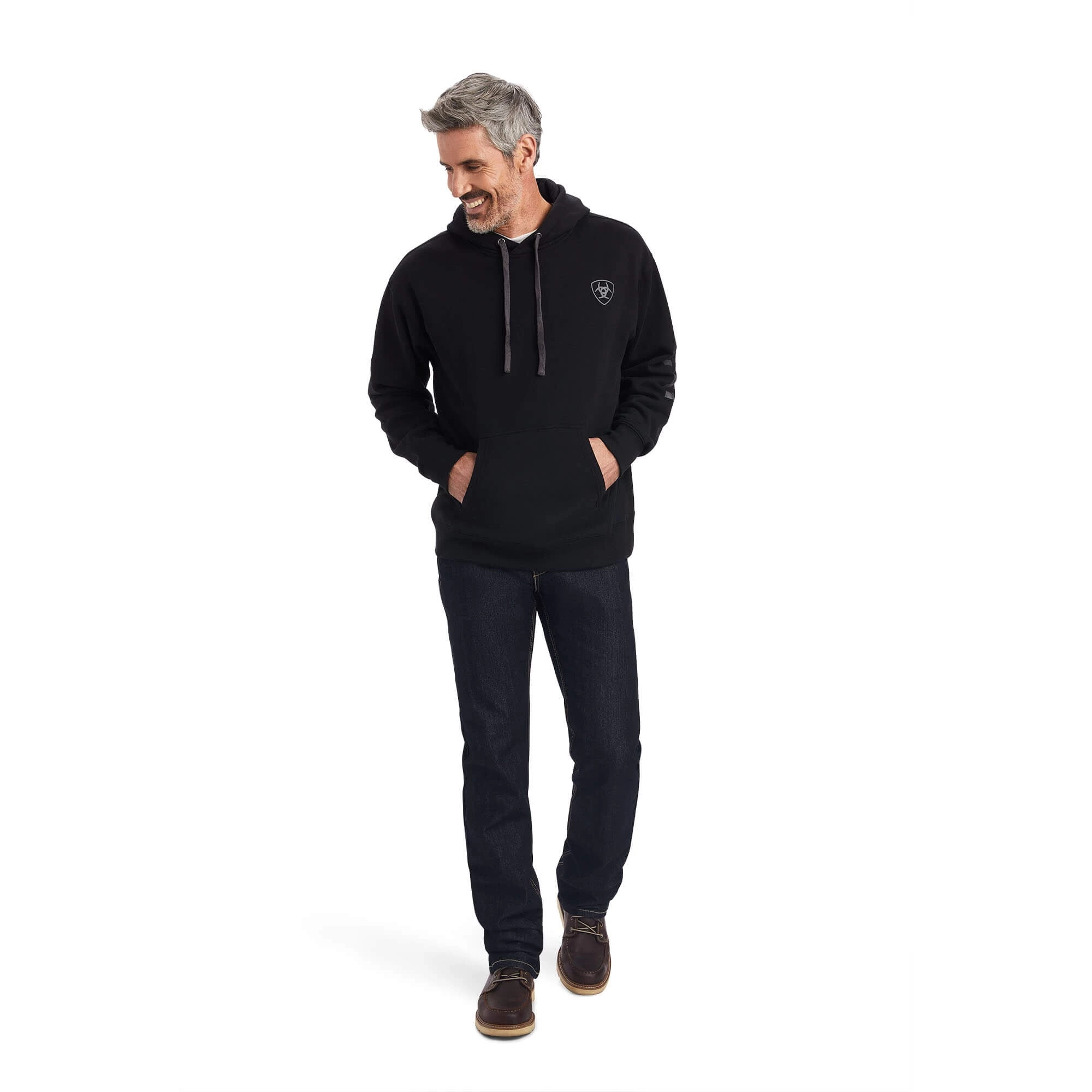 ARIAT MENS LOGO HOODIE - BLACK 5 ARIAT MENS LOGO HOODIE - BLACK - Image 3