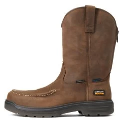 Men's Ariat Turbo Pull-On Composite Toe Waterproof Boots -Western Fashion-Ariat 5 650 ariat turbo pull on composite toe waterproof boots mocha