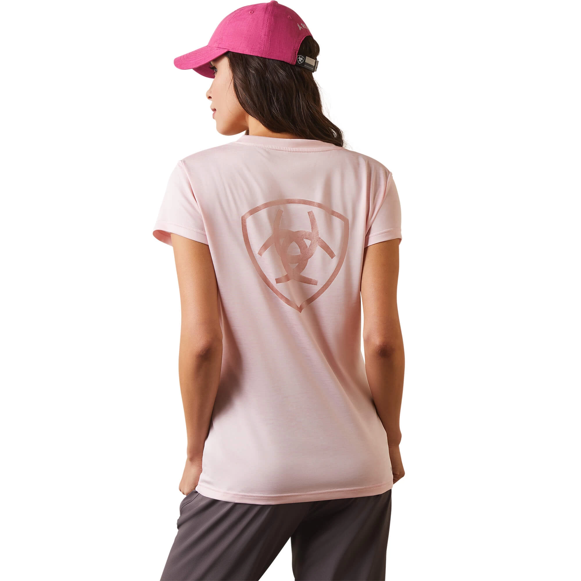 ARIAT WOMENS LAGUNA LOGO TOP - CORAL BLUSH 4 ARIAT WOMENS LAGUNA LOGO TOP - CORAL BLUSH - Image 2