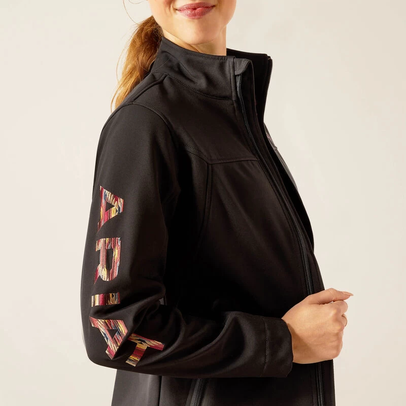 ARIAT WOMENS TEAM SOFTSHELL JACKET - BLACK MIRAGE 4 ARIAT WOMENS TEAM SOFTSHELL JACKET - BLACK MIRAGE - Image 2