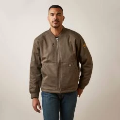 ARIAT MENS REBAR STRETCH CANVAS BOMBER JACKET