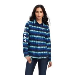 ARIAT WOMENS TEAM KIRBY STRETCH SHIRT - MAISON PRINT