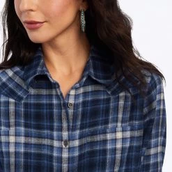ARIAT WOMENS REAL BILLIE JEAN SHIRT - BLUE SKIES PLAID 7 ARIAT WOMENS REAL BILLIE JEAN SHIRT - BLUE SKIES PLAID -Western Fashion-Ariat 9866b9ba21eeadf7c598862ab3756c0a
