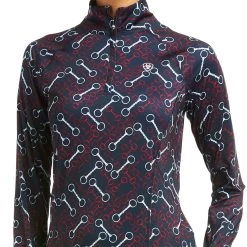 Ariat Lowell 2.0 1/4 Zip Baselayer -Western Fashion-Ariat AriatLowell2ZipBaselayerTeamPrint2