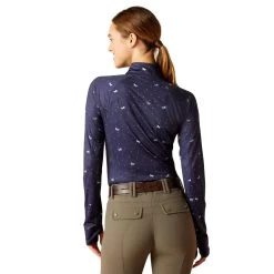 Ariat Lowell 2.0 1/4 Zip Baselayer -Western Fashion-Ariat AriatLowell2ZipBaselayersilverditsy2