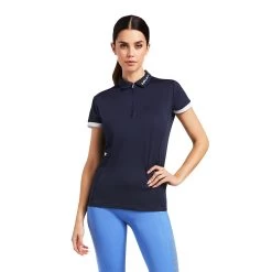 Ariat Womens Bandera 1/4 Zip Polo Shirt -Western Fashion-Ariat AriatWomensBanderaquarterZipPoloShirtnavy1