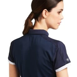 Ariat Womens Bandera 1/4 Zip Polo Shirt -Western Fashion-Ariat AriatWomensBanderaquarterZipPoloShirtnavy2