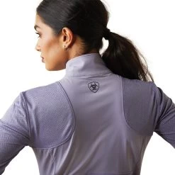 Ariat Womens Breathe 1/4 Zip Baselayer Top -Western Fashion-Ariat AriatWomensBreathequarterZipBaselayerTopduskygranite4