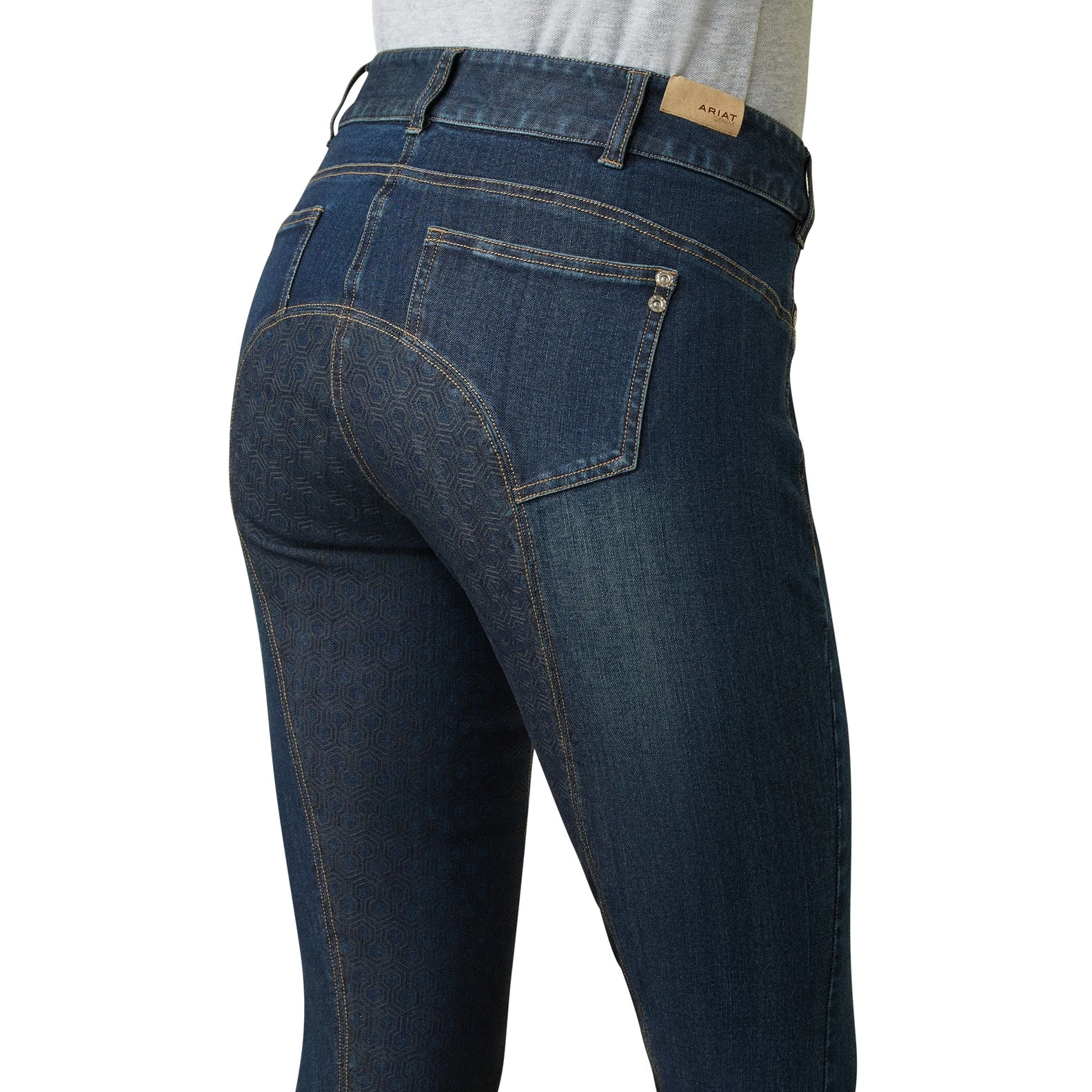 Ariat Womens Halo Denim Full Seat Breeches 4 Ariat Womens Halo Denim Full Seat Breeches - Image 2