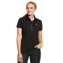 Ariat Womens Prix 2.0 Polo Shirt -Western Fashion-Ariat AriatWomensPrix2.0PoloShirtblack2