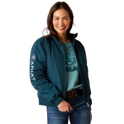 Ariat Womens Stable Team Insulated Jacket -Western Fashion-Ariat AriatWomensStableTeamInsulatedJacketreflectingpond1