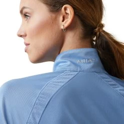Ariat Womens Sunstopper 2.0 1/4 Zip Baselayer Top -Western Fashion-Ariat AriatWomensSunstopper2.0quarterZipBaselayerTopAshleightBlue2