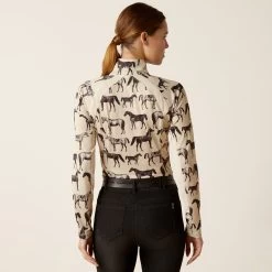 Ariat Womens Sunstopper 2.0 1/4 Zip Top -Western Fashion-Ariat AriatWomensSunstopper2014ZipTopsepia4