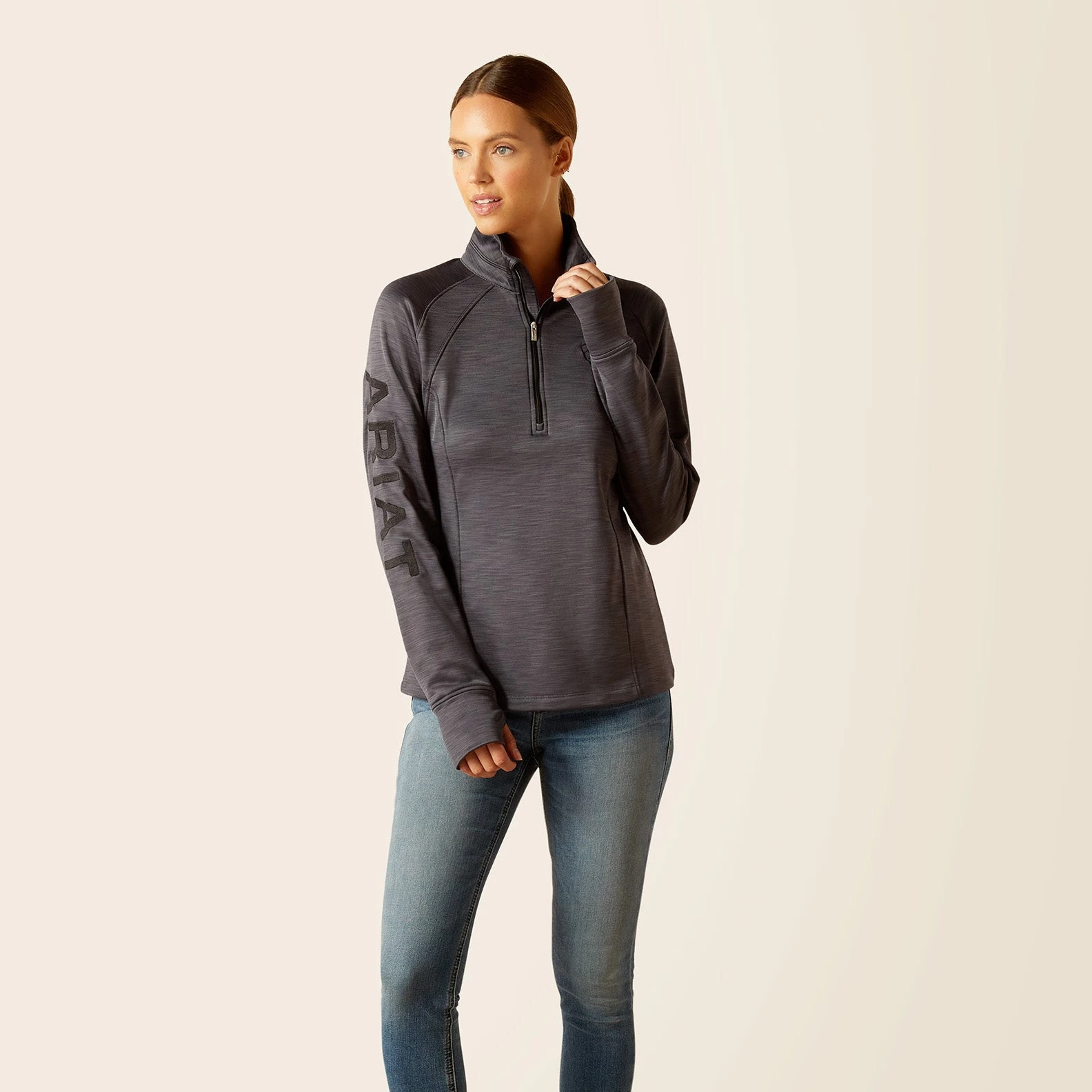 Ariat Womens Tek Team 1/2 Zip Sweatshirt 4 Ariat Womens Tek Team 1/2 Zip Sweatshirt - Image 2