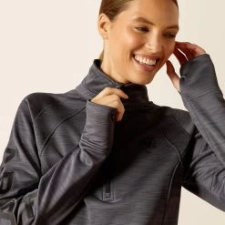 Ariat Womens Tek Team 1/2 Zip Sweatshirt 18 Ariat Womens Tek Team 1/2 Zip Sweatshirt -Western Fashion-Ariat AriatWomensTekTeam12ZipSweatshirtebony3