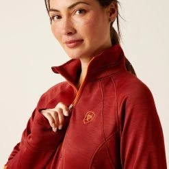 Ariat Womens Tek Team 1/2 Zip Sweatshirt 21 Ariat Womens Tek Team 1/2 Zip Sweatshirt -Western Fashion-Ariat AriatWomensTekTeamZipSweatshirtbrick2