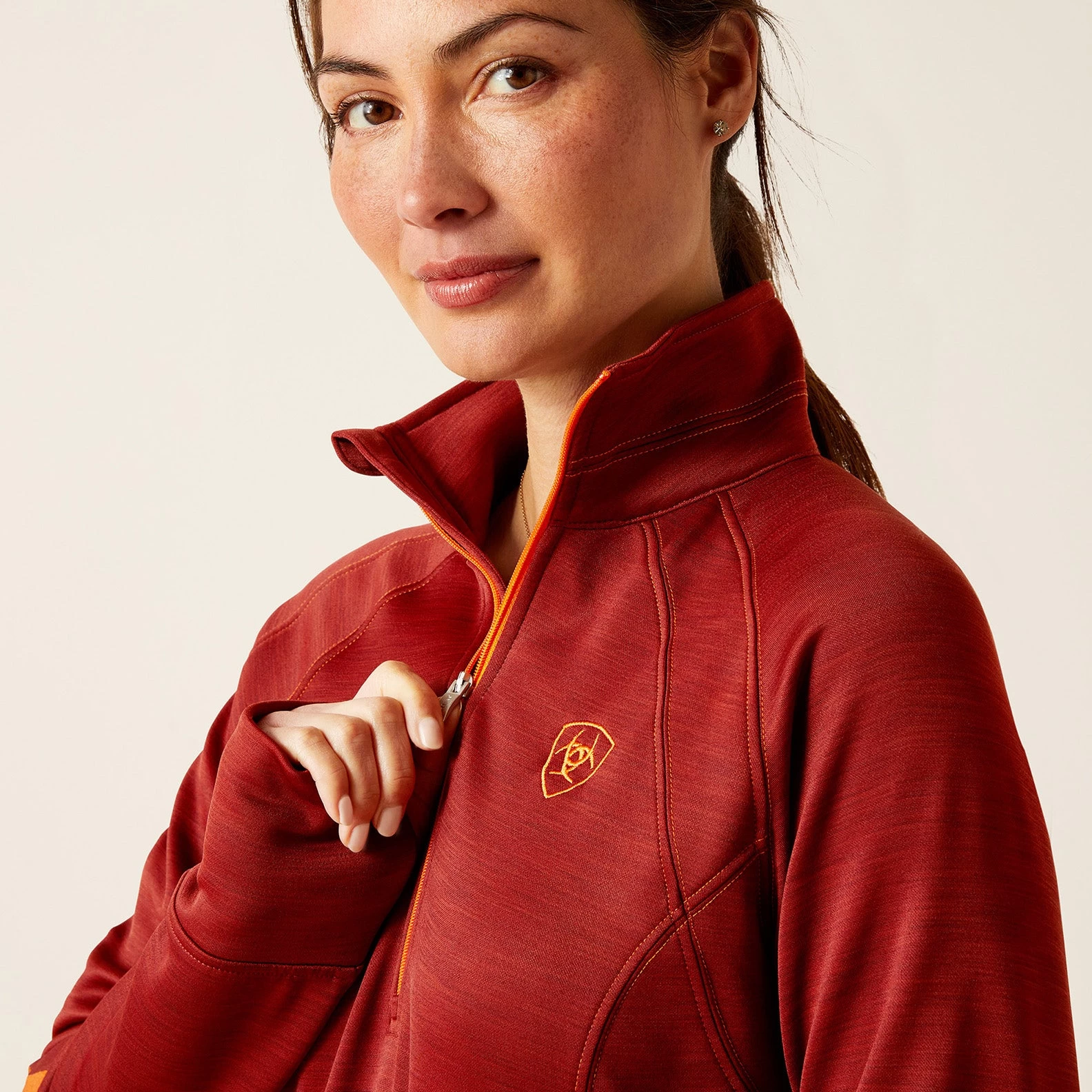 Ariat Womens Tek Team 1/2 Zip Sweatshirt 8 Ariat Womens Tek Team 1/2 Zip Sweatshirt - Image 6