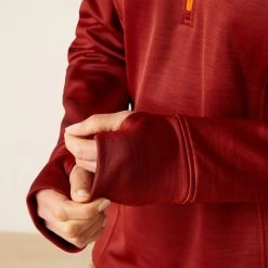 Ariat Womens Tek Team 1/2 Zip Sweatshirt 22 Ariat Womens Tek Team 1/2 Zip Sweatshirt -Western Fashion-Ariat AriatWomensTekTeamZipSweatshirtbrick3