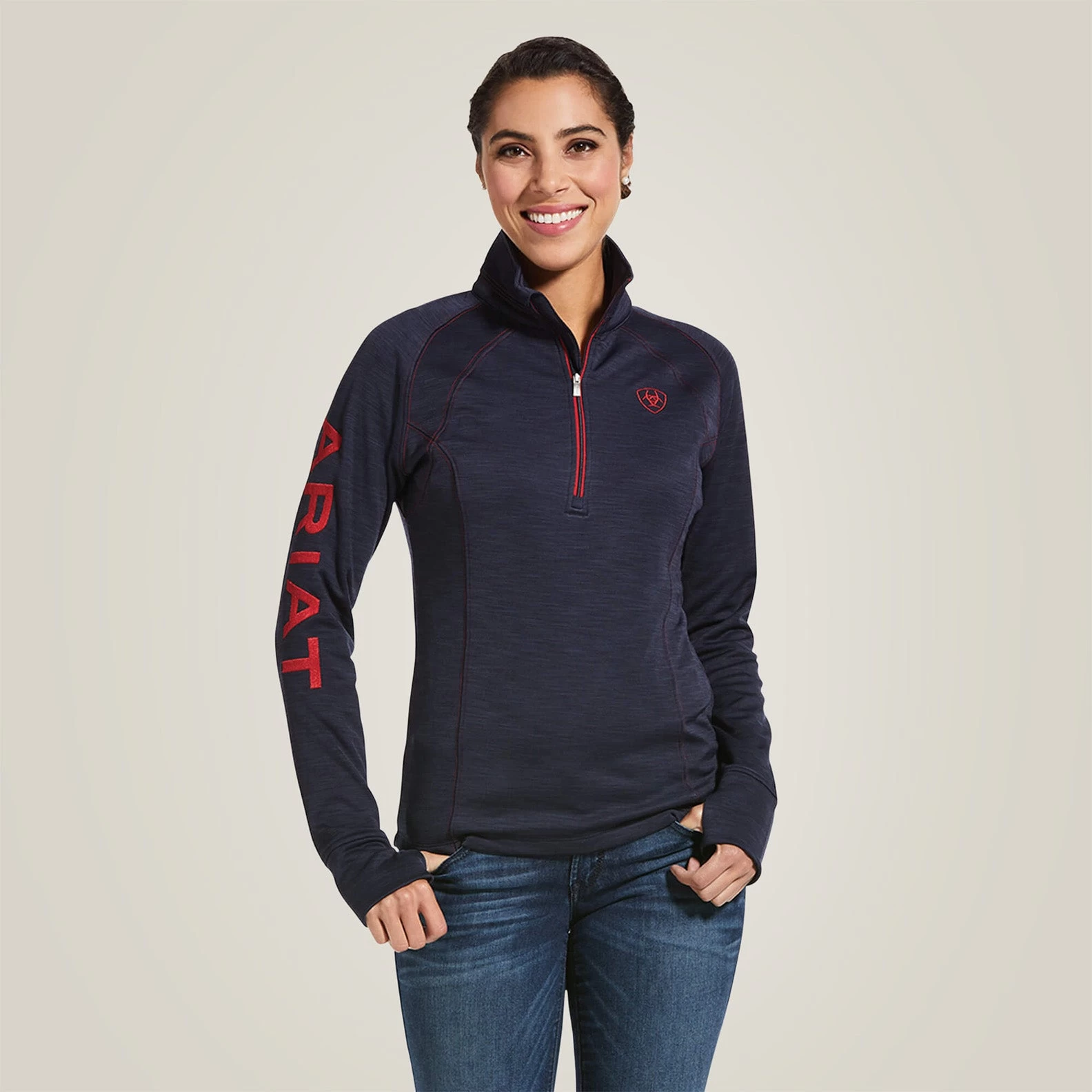 Ariat Womens Tek Team 1/2 Zip Sweatshirt 11 Ariat Womens Tek Team 1/2 Zip Sweatshirt - Image 9