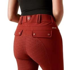 Ariat Womens Tri Factor Grip Full Seat Breeches -Western Fashion-Ariat AriatWomensTriFactorGripFullSeatBreechesfiredbrick2