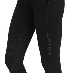 Ariat Womens Venture Thermal Half Grip Tights -Western Fashion-Ariat AriatWomensVentureThermalHalfGripTightsblack4